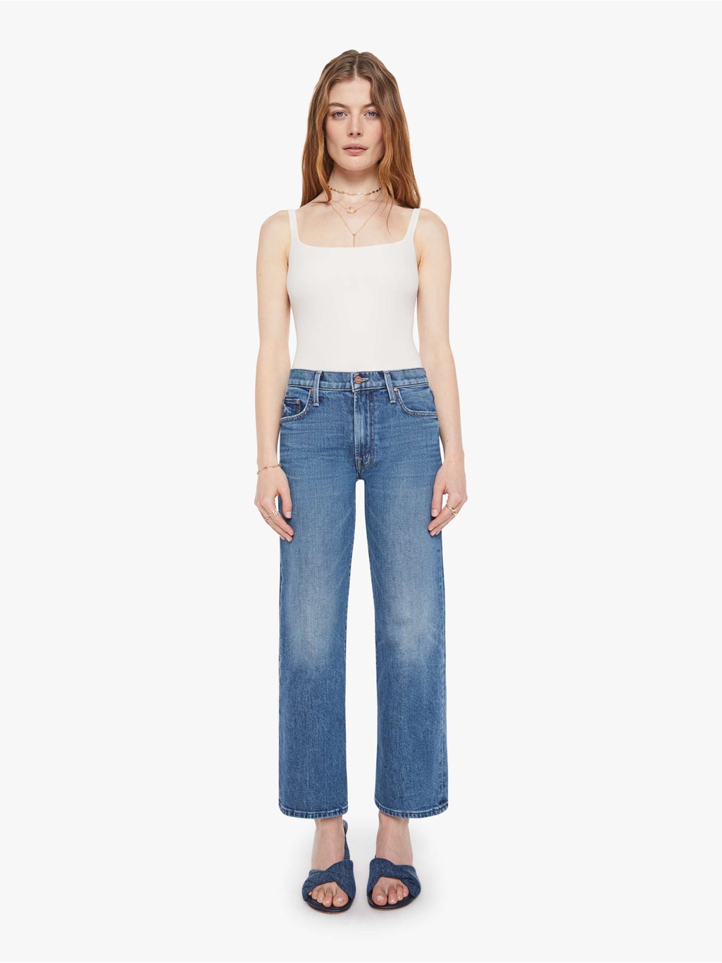 Mother Rambler Mid Rise Zip In Tamborine Man, Size 28